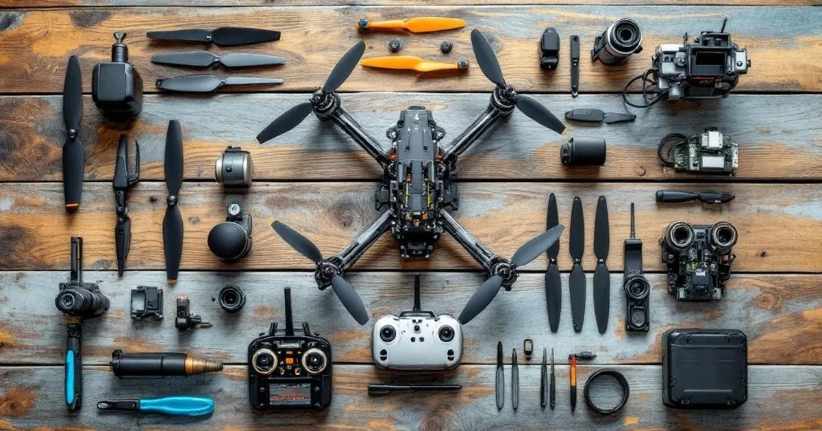 FPV Drohne mit verschiedenen Motoren und Propellern